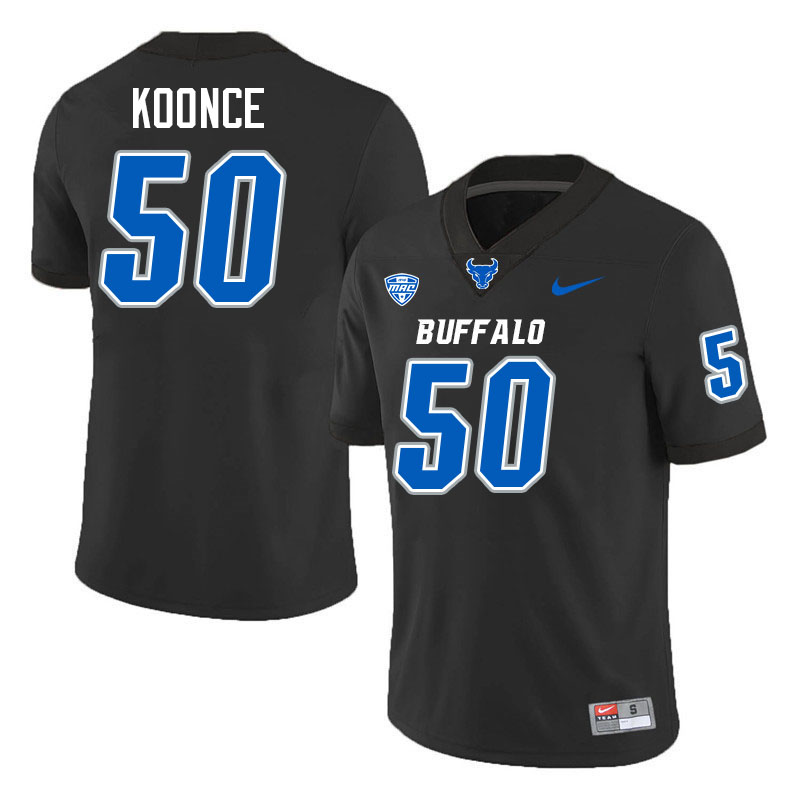 Malcolm Koonce UB Bulls Jersey,University Of Buffalo Bulls #50 Malcolm Koonce Jersey Youth-Black